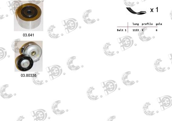 Autokit 06.0132 - Поликлиновый ременный комплект www.autospares.lv