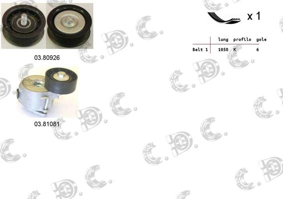 Autokit 06.0129 - Ķīļrievu siksnu komplekts autospares.lv