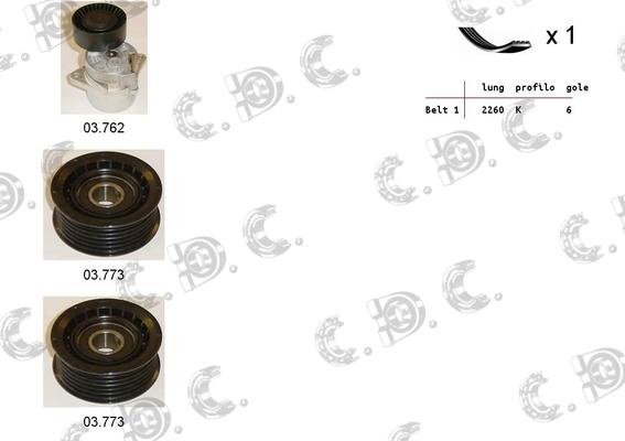 Autokit 06.0127 - Ķīļrievu siksnu komplekts autospares.lv