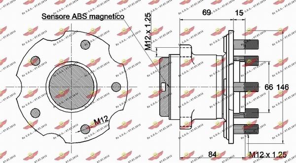 Autokit 01.98063 - Подшипник ступицы колеса, комплект www.autospares.lv