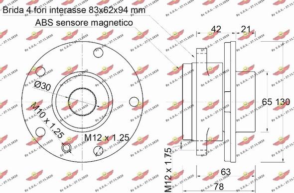 Autokit 01.98350 - Riteņa rumbas gultņa komplekts www.autospares.lv