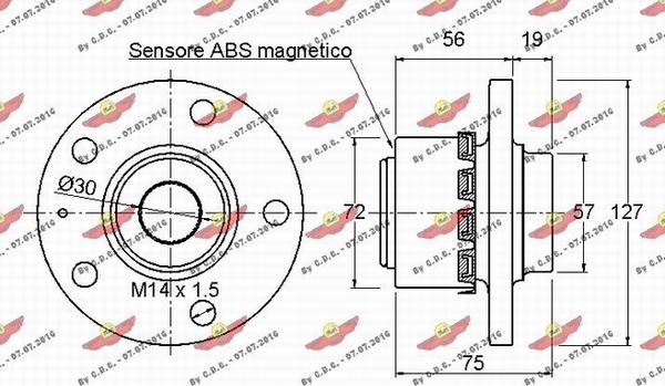 Autokit 01.97332 - Wheel hub, bearing Kit www.autospares.lv