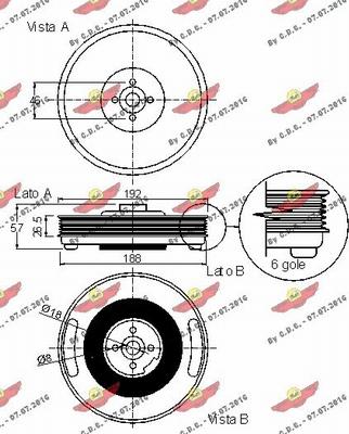 Autokit 03.90006 - Piedziņas skriemelis, Kloķvārpsta autospares.lv