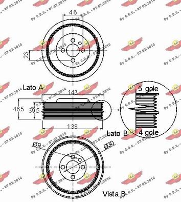 Autokit 03.90070 - Шкив коленчатого вала www.autospares.lv