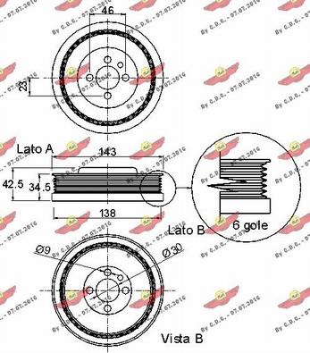 Autokit 03.90071 - Piedziņas skriemelis, Kloķvārpsta autospares.lv