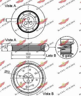 Autokit 03.90144 - Piedziņas skriemelis, Kloķvārpsta www.autospares.lv