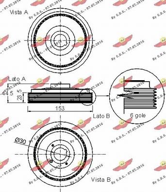 Autokit 03.90114 - Piedziņas skriemelis, Kloķvārpsta www.autospares.lv