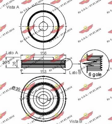 Autokit 03.90210 - Шкив коленчатого вала www.autospares.lv