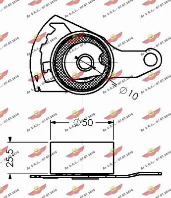 Autokit 03.495 - Spriegotājrullītis, Gāzu sadales mehānisma piedziņas siksna autospares.lv