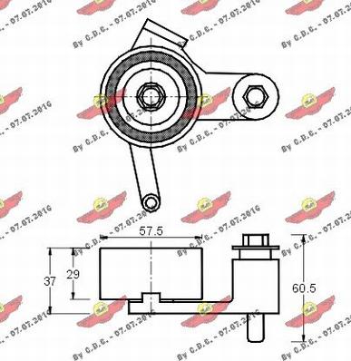 Autokit 03.601 - Spriegotājrullītis, Gāzu sadales mehānisma piedziņas siksna autospares.lv