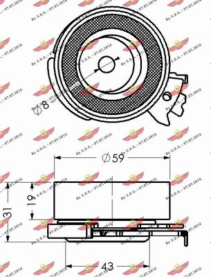 Autokit 03.069 - Spriegotājrullītis, Gāzu sadales mehānisma piedziņas siksna autospares.lv