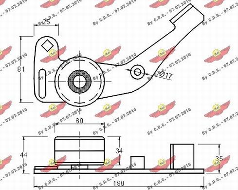 Autokit 03.037 - Tensioner Pulley, timing belt www.autospares.lv