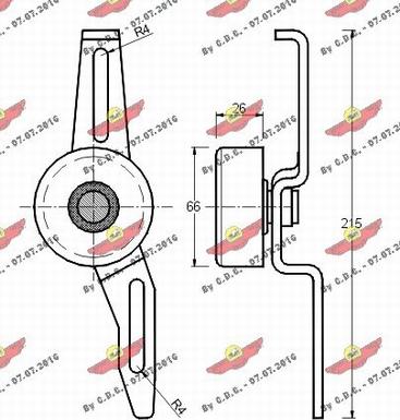 Autokit 03.110 - Belt Tensioner, v-ribbed belt www.autospares.lv