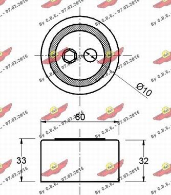 Autokit 03.132 - Натяжной ролик, зубчатый ремень ГРМ www.autospares.lv