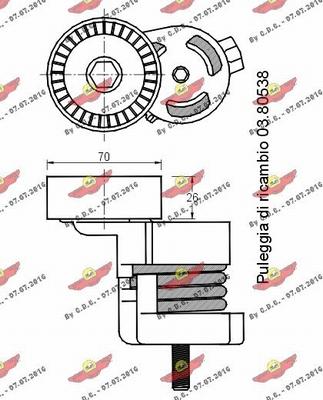 Autokit 03.80945 - Натяжитель, поликлиновый ремень www.autospares.lv