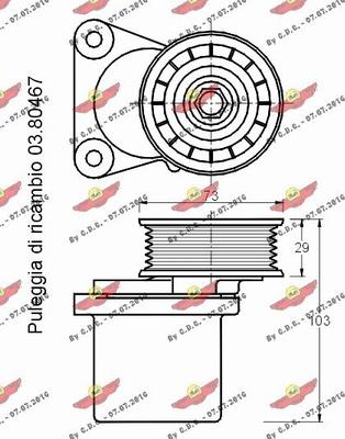 Autokit 03.80466 - Siksnas spriegotājs, Ķīļsiksna autospares.lv