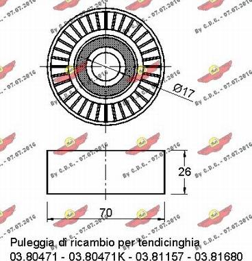 Autokit 03.80400 - Parazīt / Vadrullītis, Ķīļrievu siksna autospares.lv