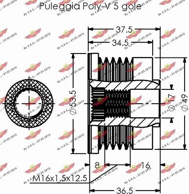 Autokit 03.80403 - Шкив генератора, муфта www.autospares.lv