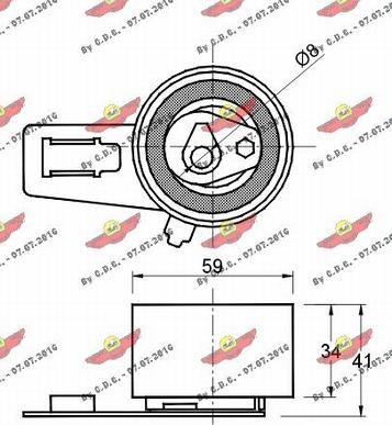 Autokit 03.80482 - Spriegotājrullītis, Gāzu sadales mehānisma piedziņas siksna www.autospares.lv