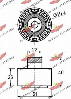 Autokit 03.80514 - Pulley, v-ribbed belt www.autospares.lv