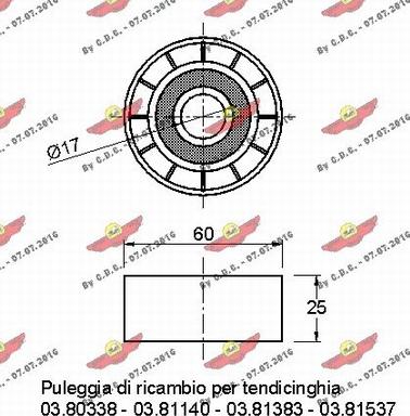 Autokit 03.80602 - Ролик, поликлиновый ремень www.autospares.lv