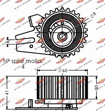 Autokit 03.80804 - Spriegotājrullītis, Gāzu sadales mehānisma piedziņas siksna autospares.lv