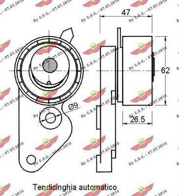 Autokit 03.80392 - Spriegotājrullītis, Gāzu sadales mehānisma piedziņas siksna www.autospares.lv