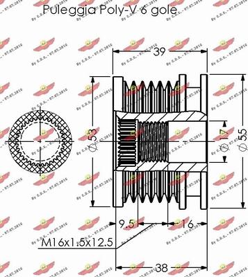 Autokit 03.80340 - Piedziņas skriemelis, Ģenerators autospares.lv