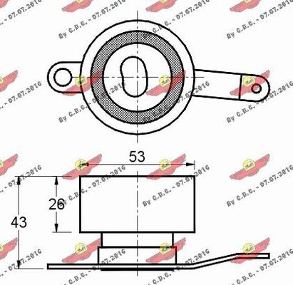 Autokit 03.80363 - Spriegotājrullītis, Gāzu sadales mehānisma piedziņas siksna www.autospares.lv