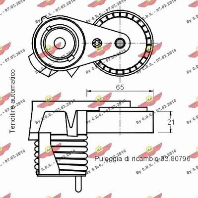 Autokit 03.80795 - Натяжитель, поликлиновый ремень www.autospares.lv