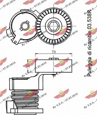 Autokit 03.80763 - Belt Tensioner, v-ribbed belt www.autospares.lv