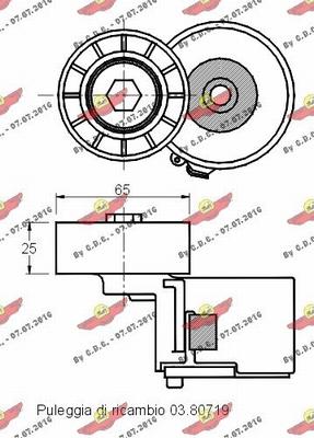 Autokit 03.80718 - Натяжитель, поликлиновый ремень www.autospares.lv