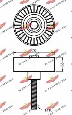 Autokit 03.80782 - Pulley, v-ribbed belt www.autospares.lv