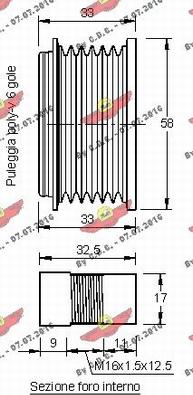 Autokit 03.81496 - Шкив генератора, муфта www.autospares.lv