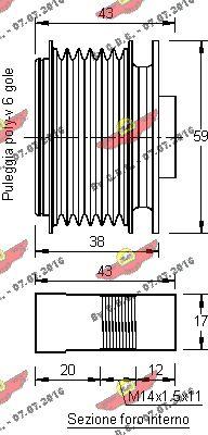 Autokit 03.81493 - Шкив генератора, муфта www.autospares.lv