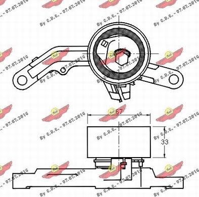 Autokit 03.81070 - Spriegotājrullītis, Gāzu sadales mehānisma piedziņas siksna www.autospares.lv