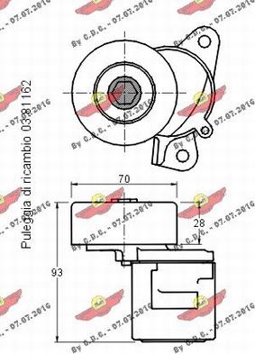 Autokit 03.81161 - Натяжитель, поликлиновый ремень www.autospares.lv