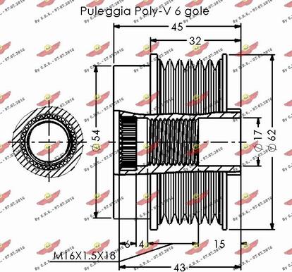 Autokit 03.81852 - Piedziņas skriemelis, Ģenerators www.autospares.lv