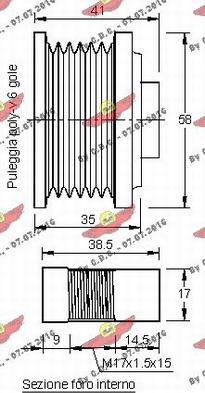 Autokit 03.81254 - Шкив генератора, муфта www.autospares.lv