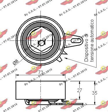 Autokit 03.363 - Tensioner Pulley, timing belt www.autospares.lv