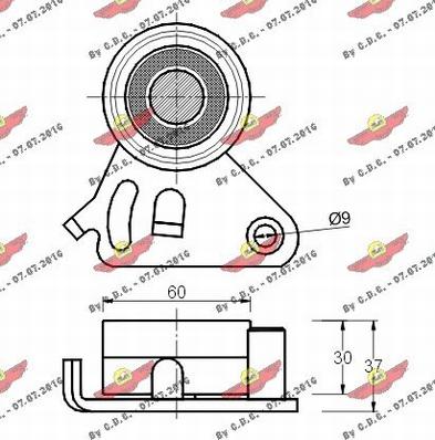 Autokit 03.312 - Tensioner Pulley, timing belt www.autospares.lv