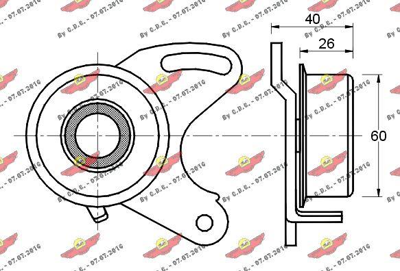 Autokit 03.384 - Spriegotājrullītis, Gāzu sadales mehānisma piedziņas siksna www.autospares.lv