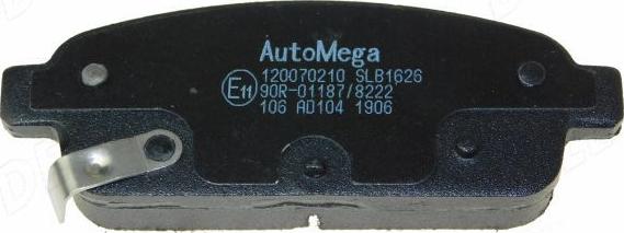 Automega 120070210 - Brake Pad Set, disc brake www.autospares.lv