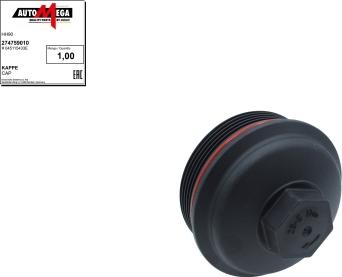 Automega 274759010 - Vāks, Eļļas filtra korpuss www.autospares.lv