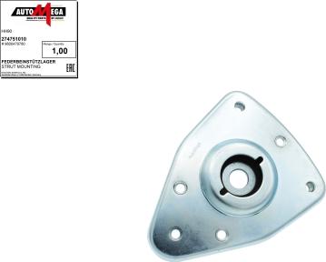 Automega 274751010 - Опора стойки амортизатора, подушка www.autospares.lv