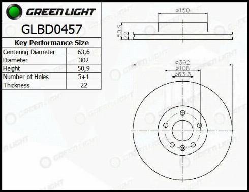 AutomotiveAdriado GLBD0457 - Bremžu diski www.autospares.lv