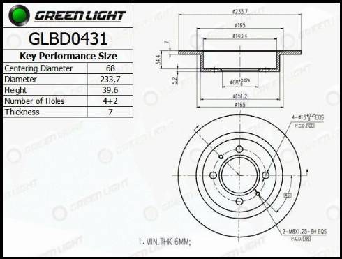 AutomotiveAdriado GLBD0431 - Bremžu diski autospares.lv