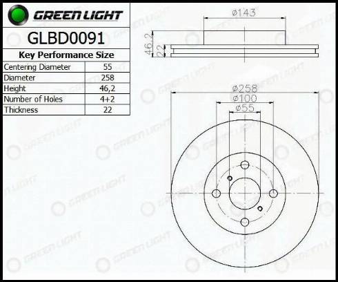 AutomotiveAdriado GLBD0091 - Bremžu diski www.autospares.lv