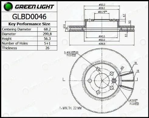 AutomotiveAdriado GLBD0046 - Bremžu diski autospares.lv