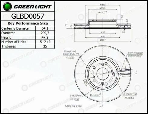 AutomotiveAdriado GLBD0057 - Bremžu diski www.autospares.lv